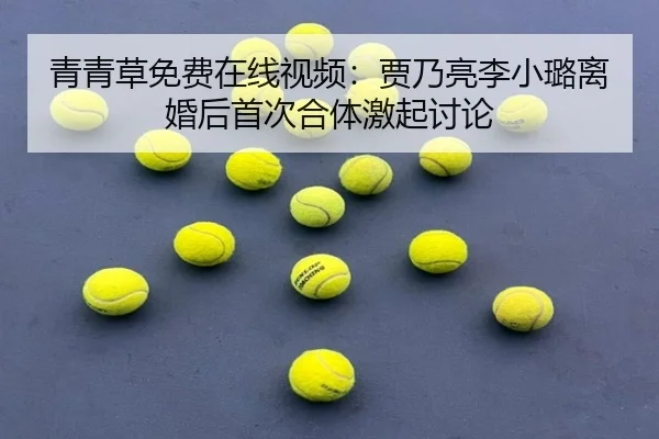青青草免费在线视频：贾乃亮李小璐离婚后首次合体激起讨论